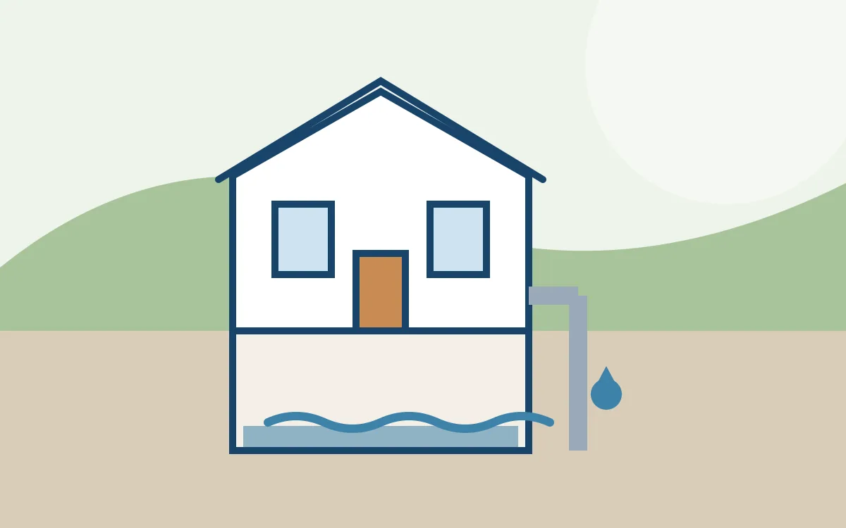Editorial illustration: Basement water in a Blackford house: leak or groundwater?