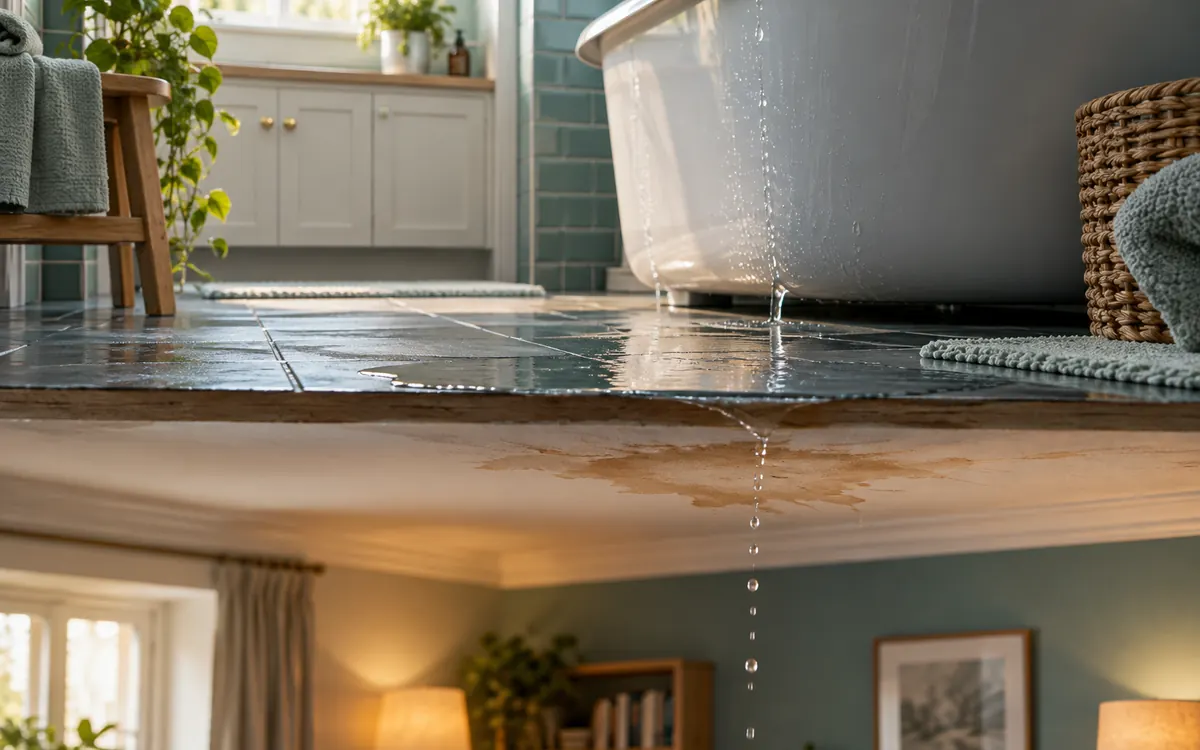Editorial illustration: Water through the ceiling in a Bruntsfield tenement