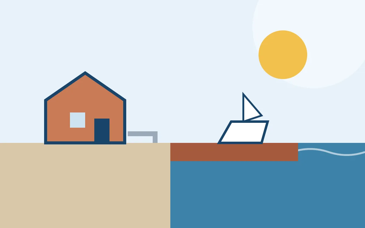 Editorial illustration: Coastal wind chill and exposed pipes in Dunbar