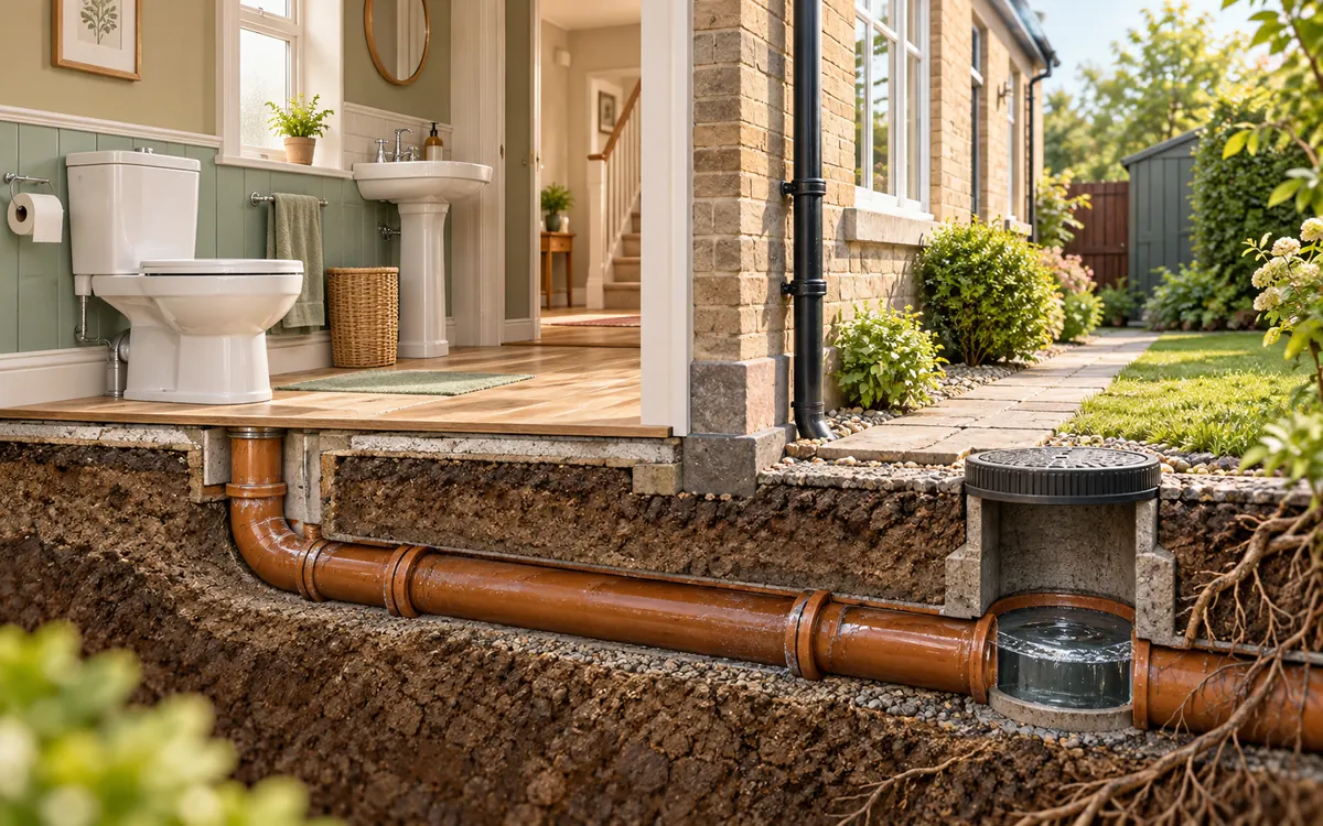 Editorial illustration: a recurring drain problem after a previous clearance