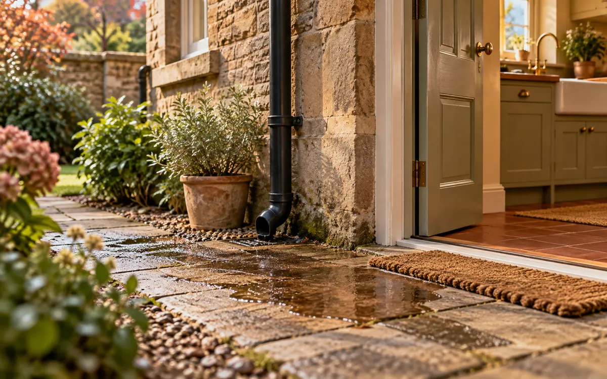Editorial illustration: Old stone and new estates: plumbing in Roslin and Bilston