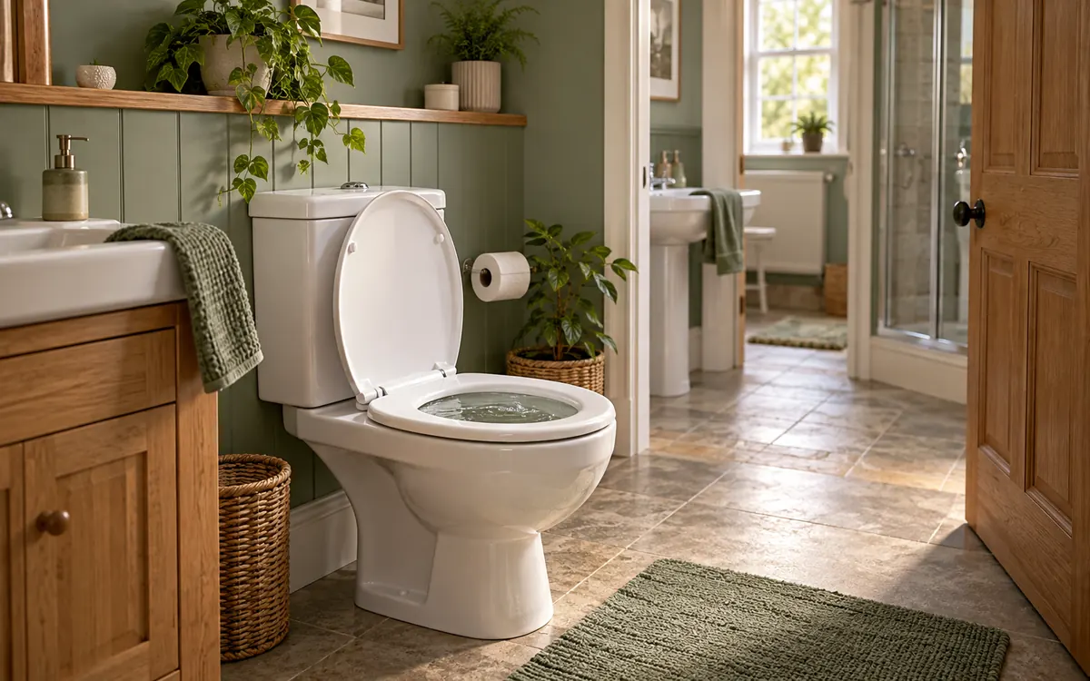 Editorial illustration: how to unblock a toilet: safe first steps and when to call