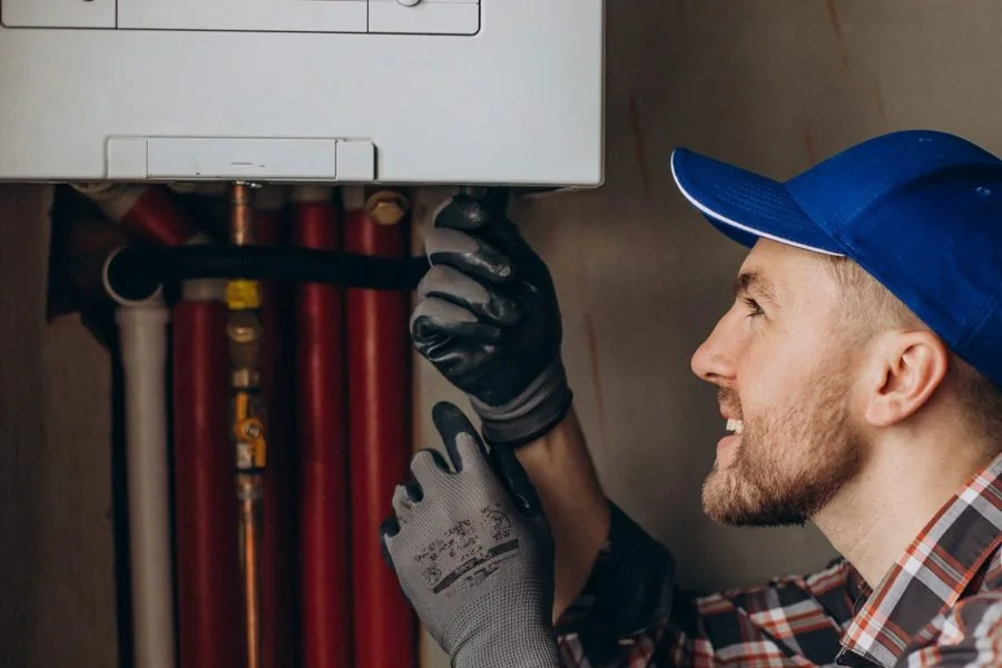 Plumbing and heating service imagery