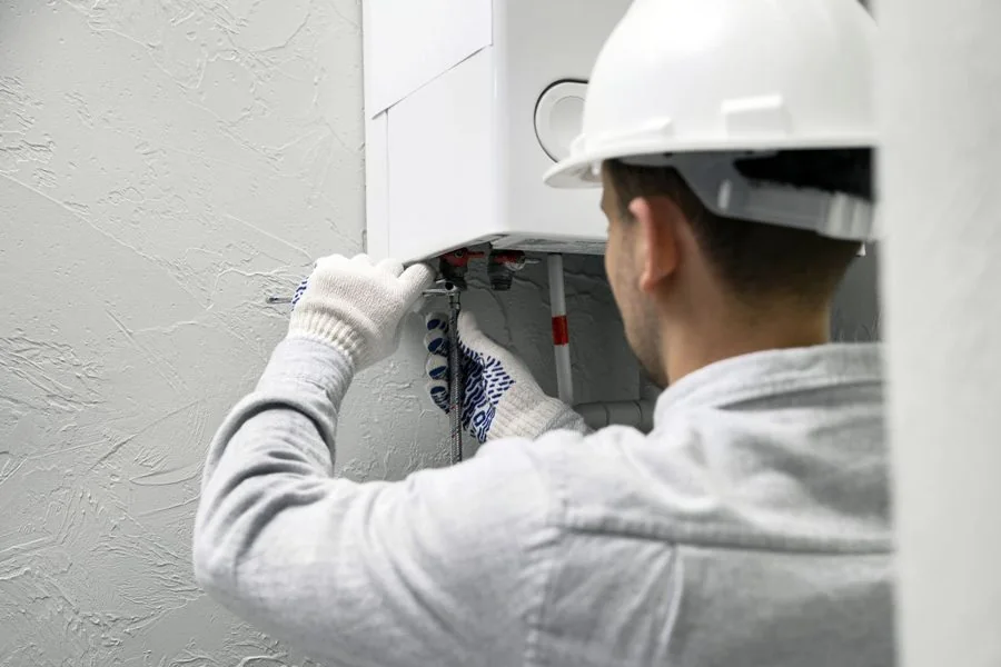 Plumbing and heating service imagery